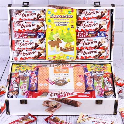 Caja/Cofre para regalo, chocolates Kinder. Formato grande.